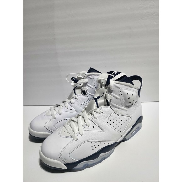 New 2022 Air Jordan 6 Retro Shoes Midnight Navy White Men\'s Size 9 [CT8529 141] main image 7
